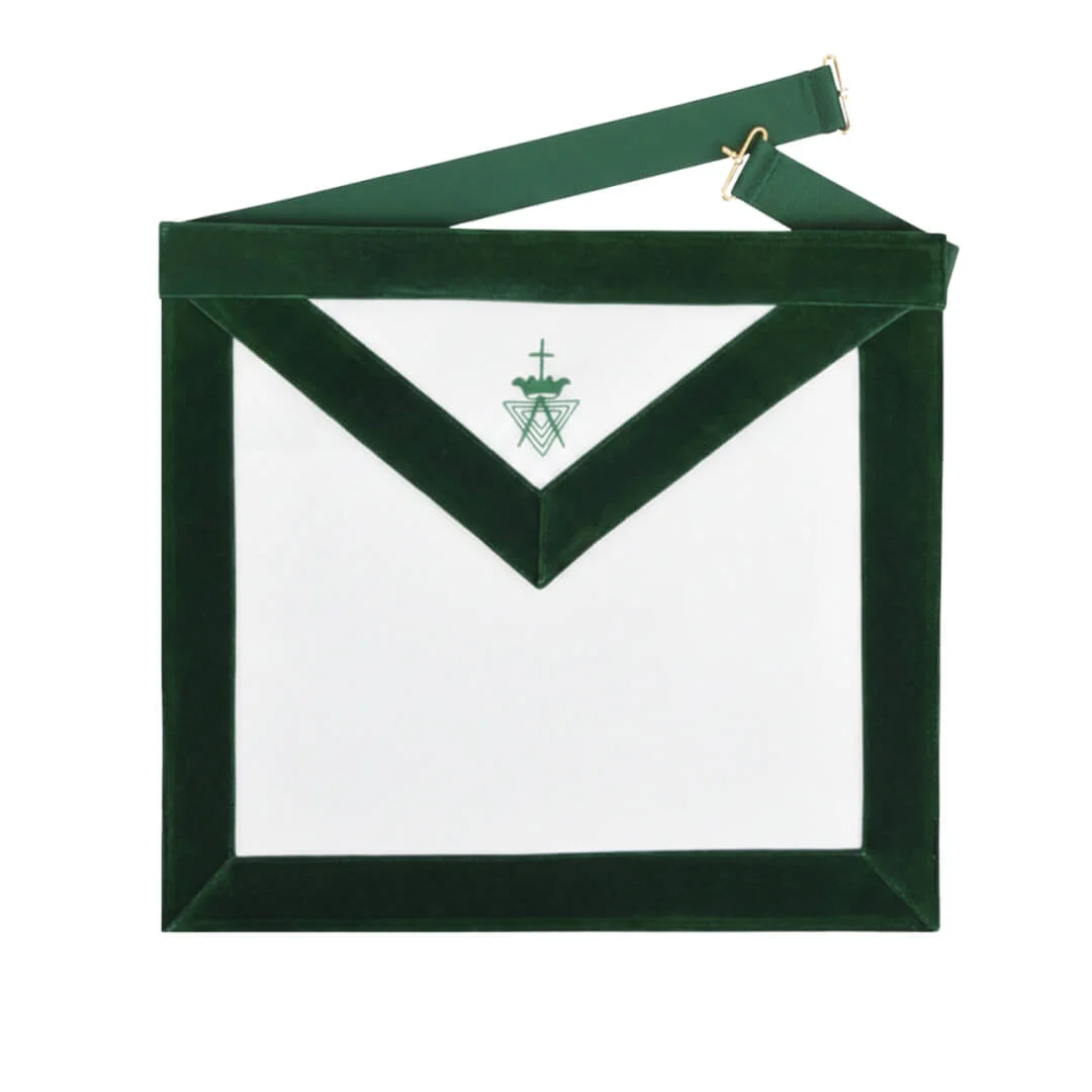 Grand Superintendent Allied Masonic Degrees Apron Green Velvet
