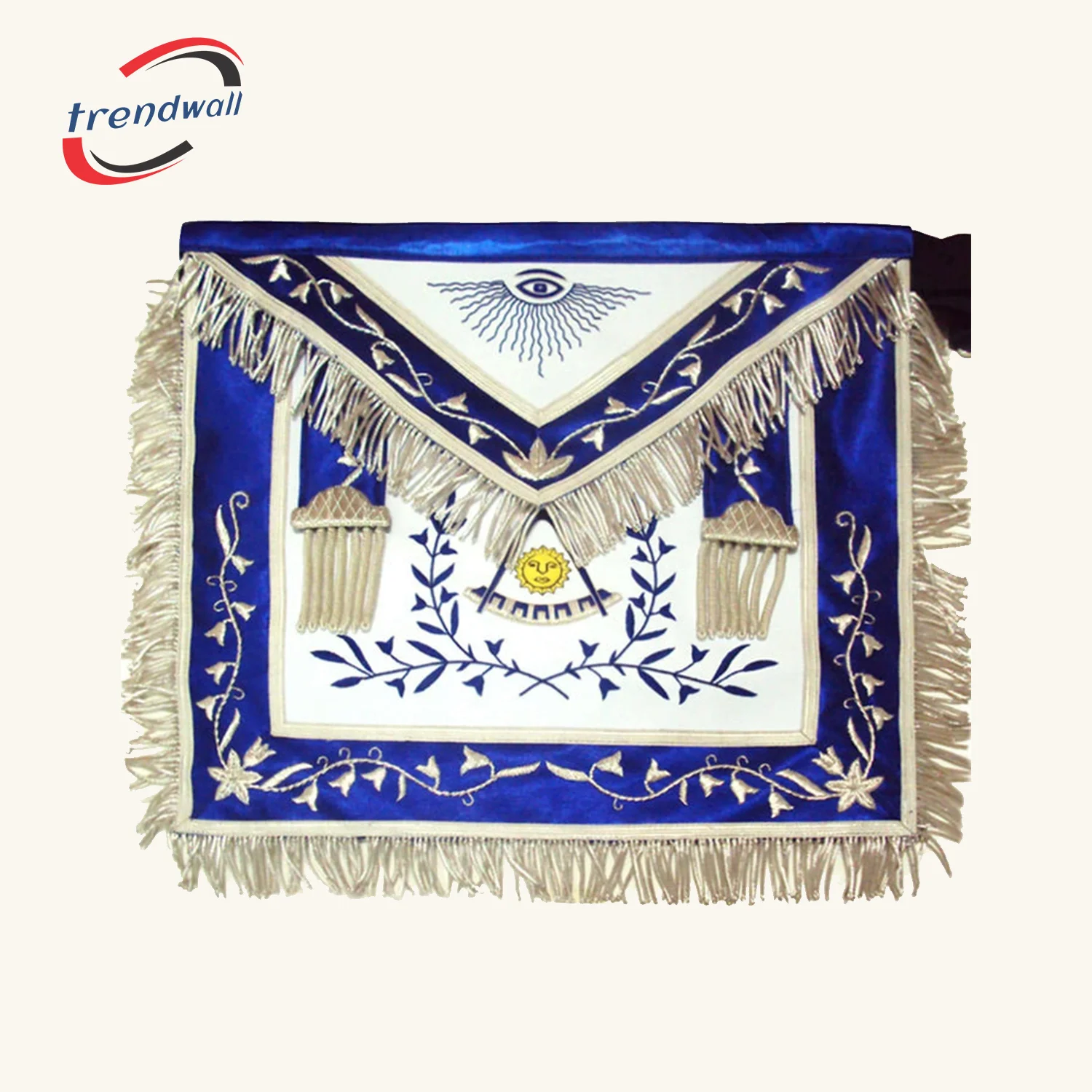 Past Master Blue Lodge California Regulation Apron - Blue Silk