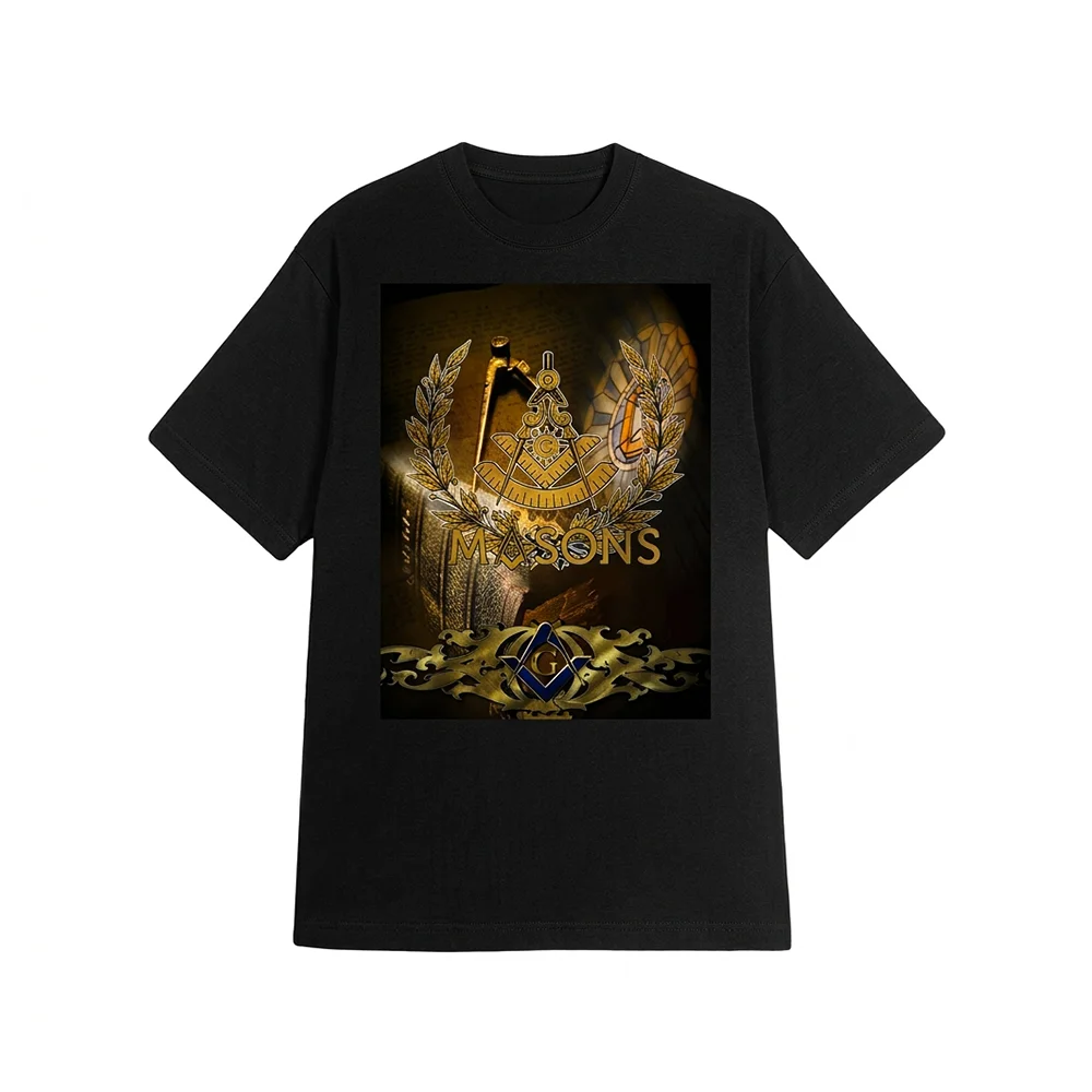 Casual MASONS T-shirt made for Freemasonry enthusiasts and everyday casual outfits.