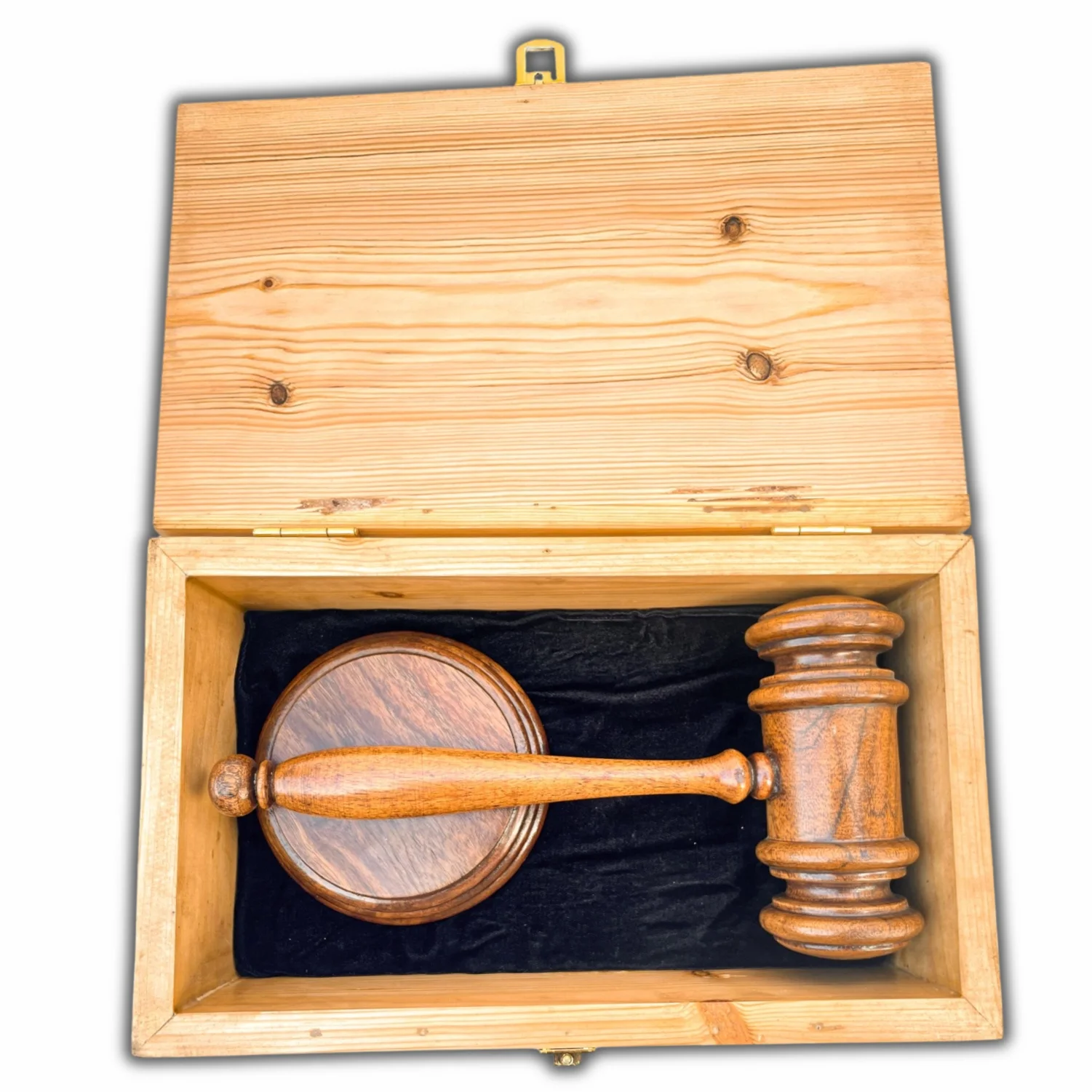 Masonic Gavel, Natural Acacia wood Handcraft Gavel with Wooden Box