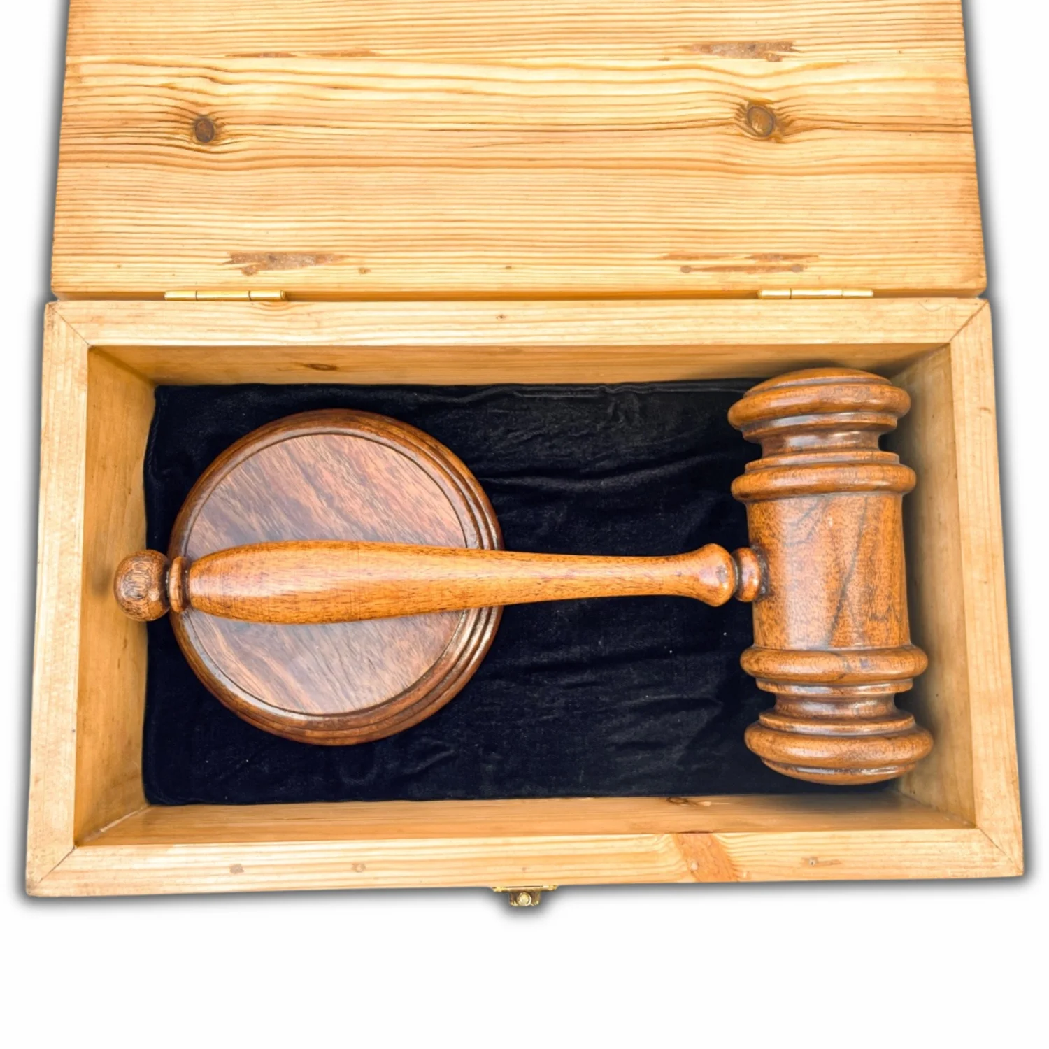 Masonic Gavel, Natural Acacia wood Handcraft Gavel with Wooden Box