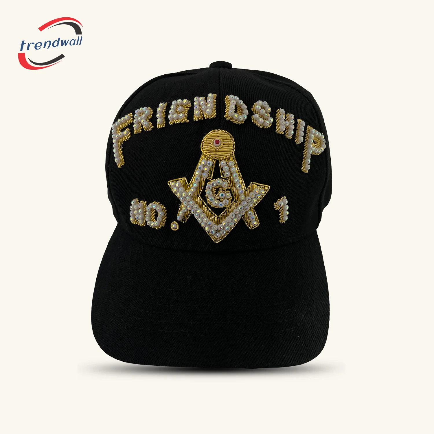 Masonic Custom Baseball Cap – G Compass Emblem & Lodge Name Embroidery