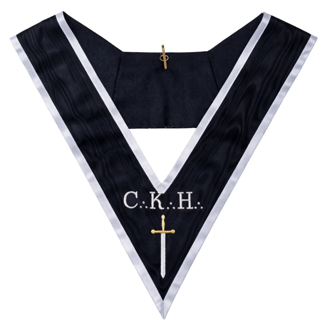 Grand Guard of the Camps 30th Degree French Collar – Black Moiré