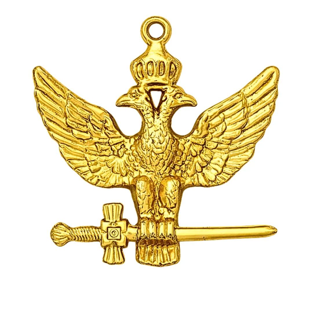 33rd Degree Rose Croix Scottish Rite Collarette Jewel - Wings Up