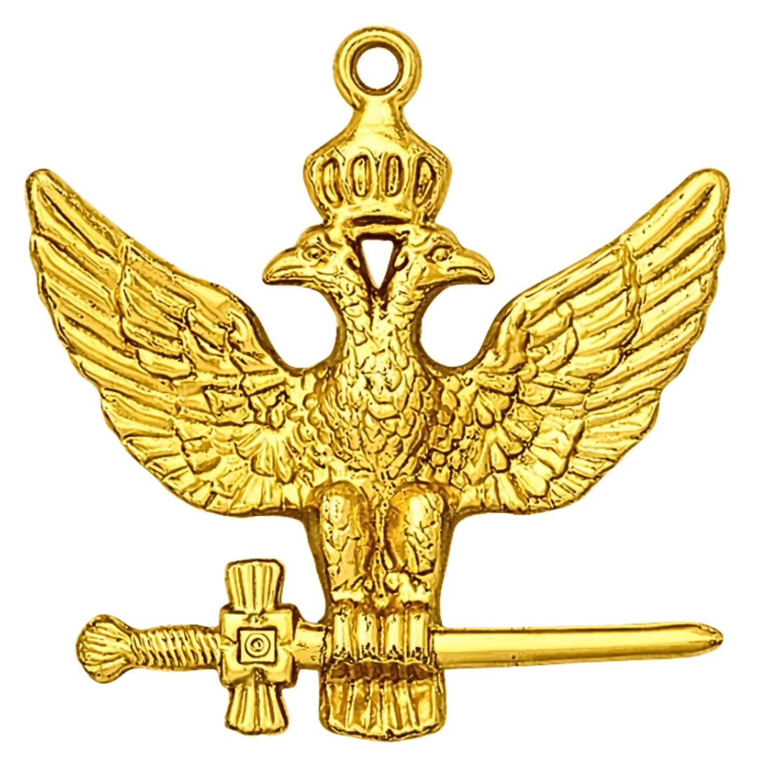 33rd Degree Rose Croix Scottish Rite Collarette Jewel - Wings Up