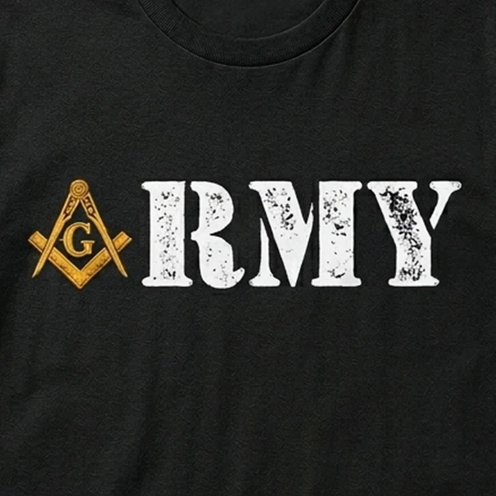 Army Masonic Father’s Day T-shirt personalized for a Freemason father or grandfather.
