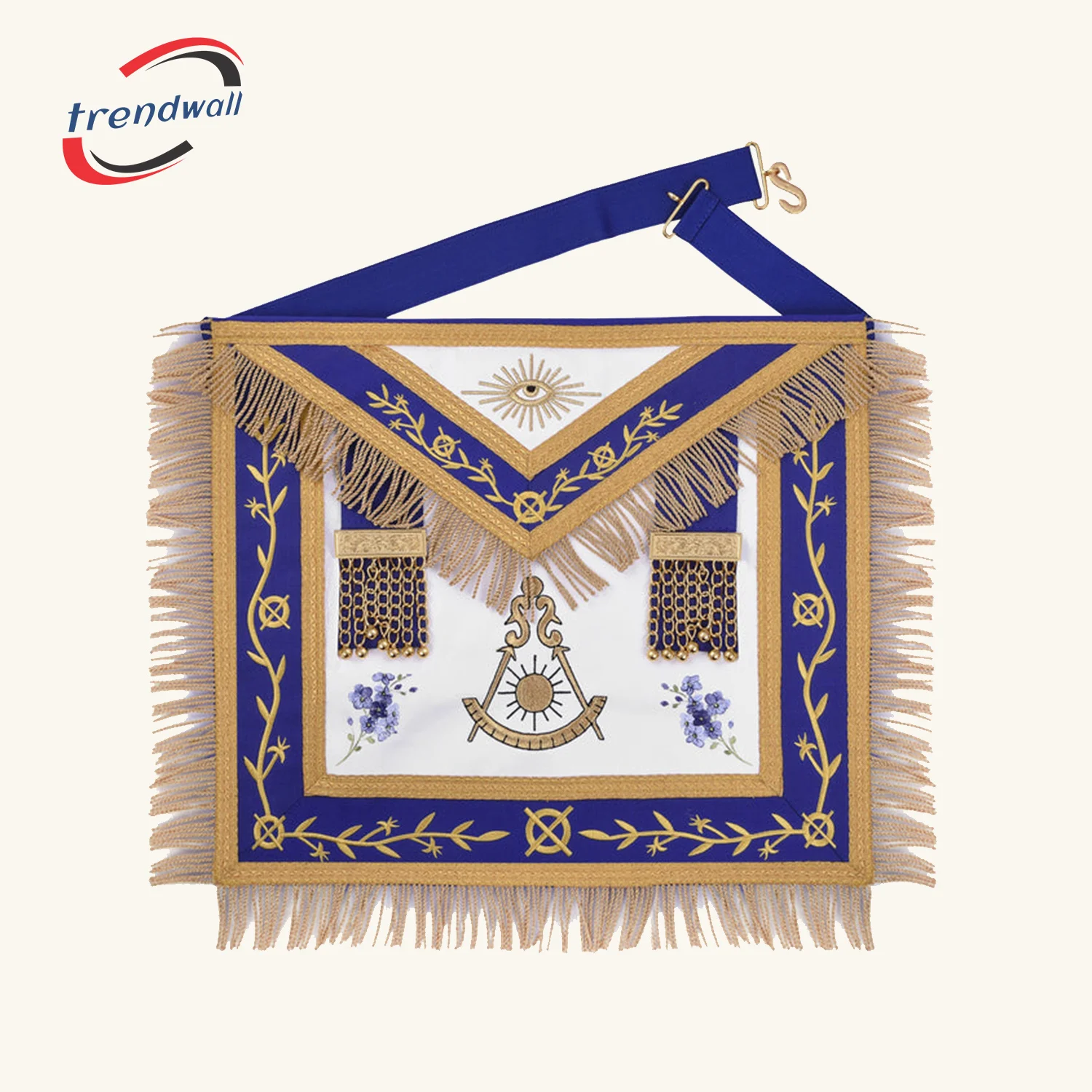 Past Master Blue Lodge California Regulation Apron - Gold Bullion
