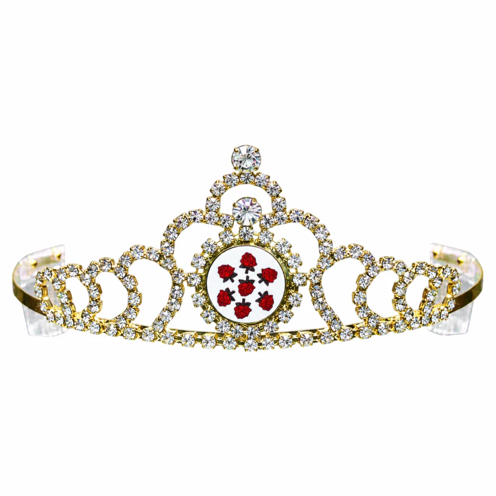 Masonic Rose of Seven Seals Tiara, 7 Roses, 1" Disc Emblem-Tall Design