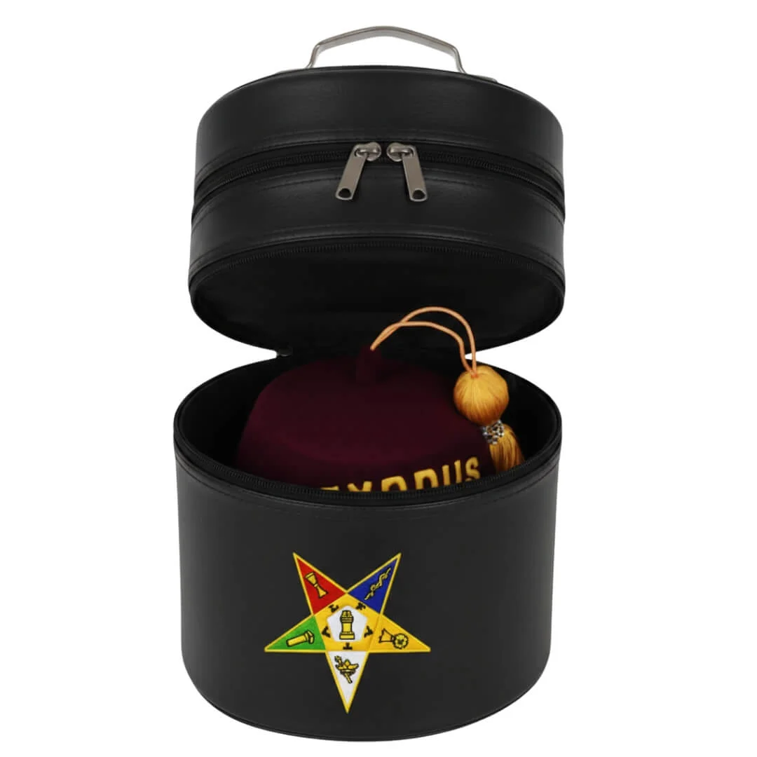 Masonic OES Fez Case Black Color Dual Step