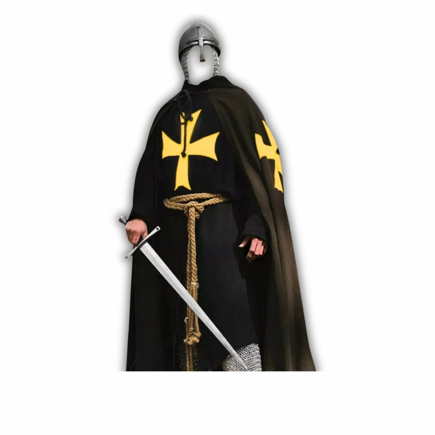 Knight Templar Medieval Tunic & Cloak
