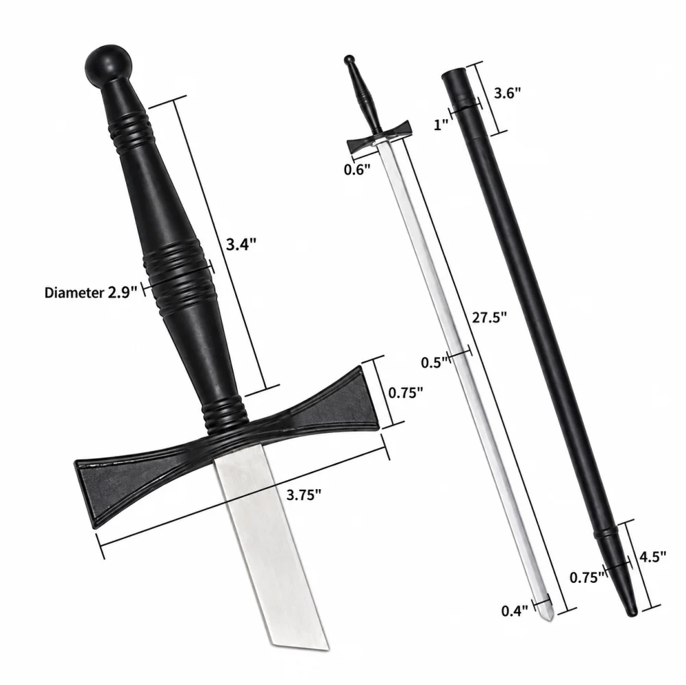 Masonic Sword - Black Hilt and Black Scabbard