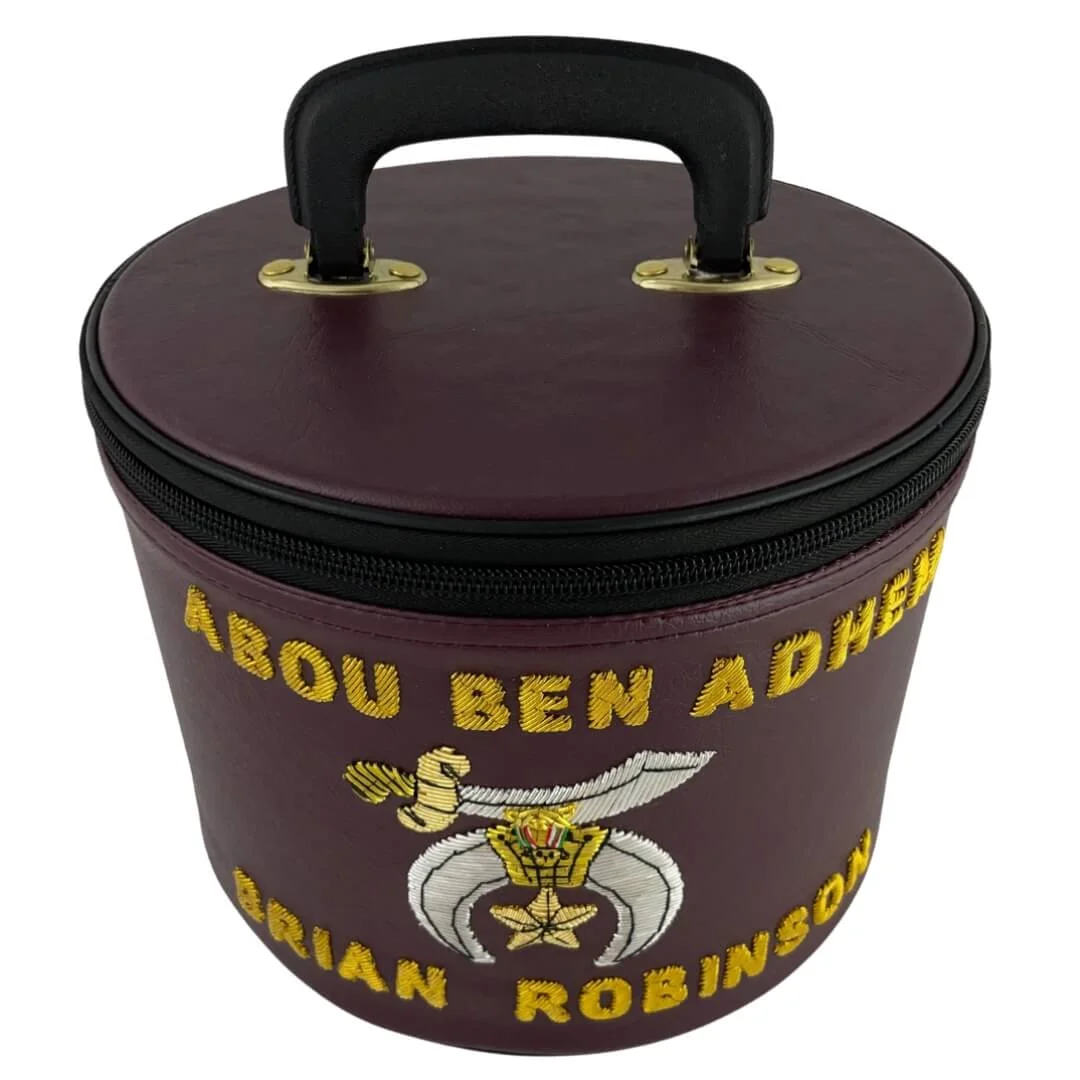 Shriners Fez Case Burgundy Color