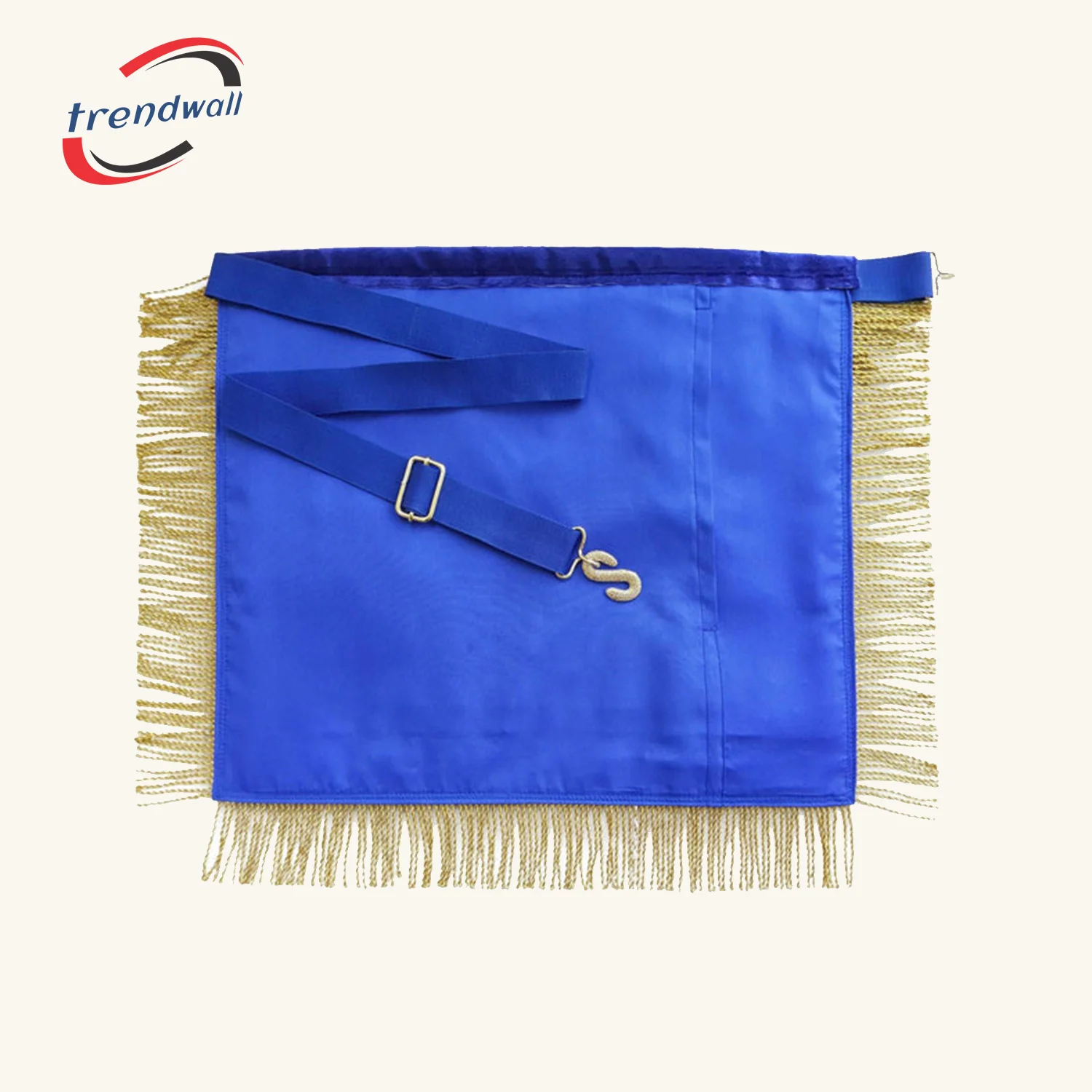 Past Master Blue Lodge Apron - Navy Blue Velvet with Side Tabs