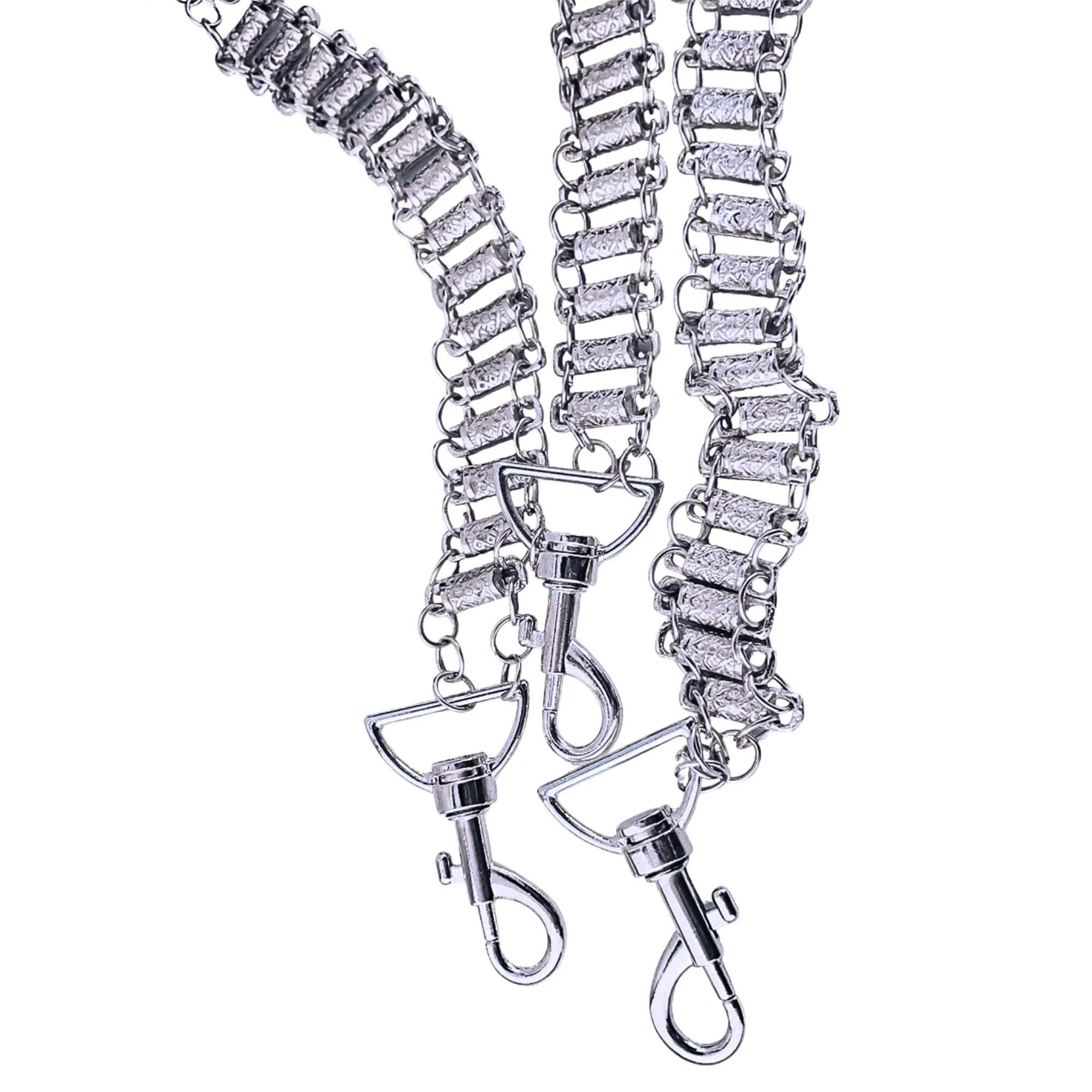 Masonic Knight Templar Belt Barrel Chains – Silver Tone Finish