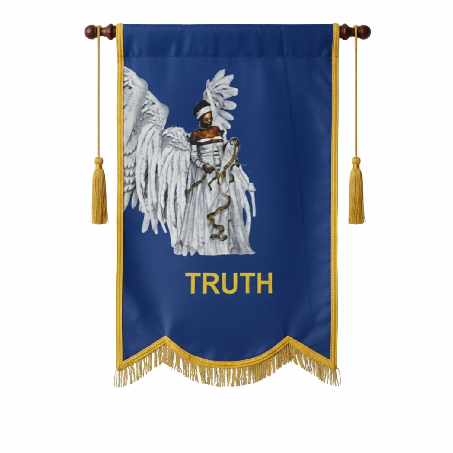 Masonic Truth Order Of The Amaranth Banner – Printed With Gold Braid & Fringe