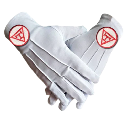 Royal Arch Chapter Gloves - Red Triple Tau