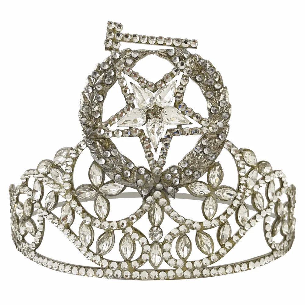 Masonic OES Clear Star Grand Worthy Crown – New Style with Gavel