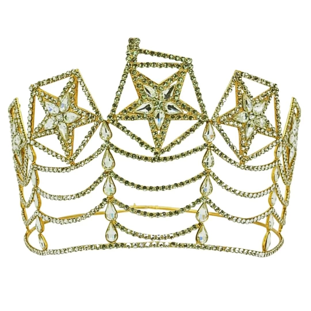 Freemason 5 Star Biggest Size Crown Gold Tone