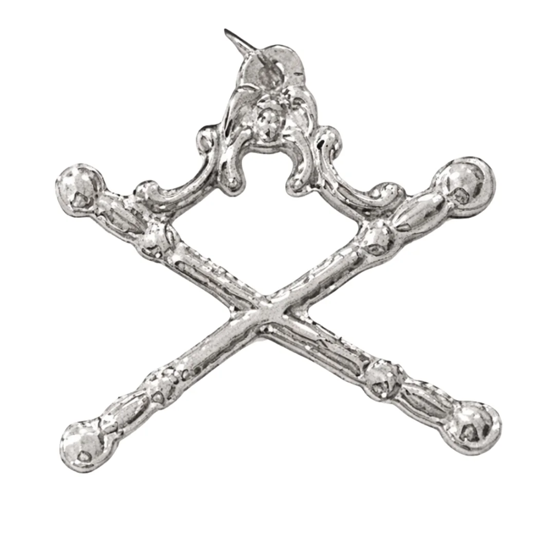 Marshal Blue Lodge Officer Collar Jewel - Silver Metal