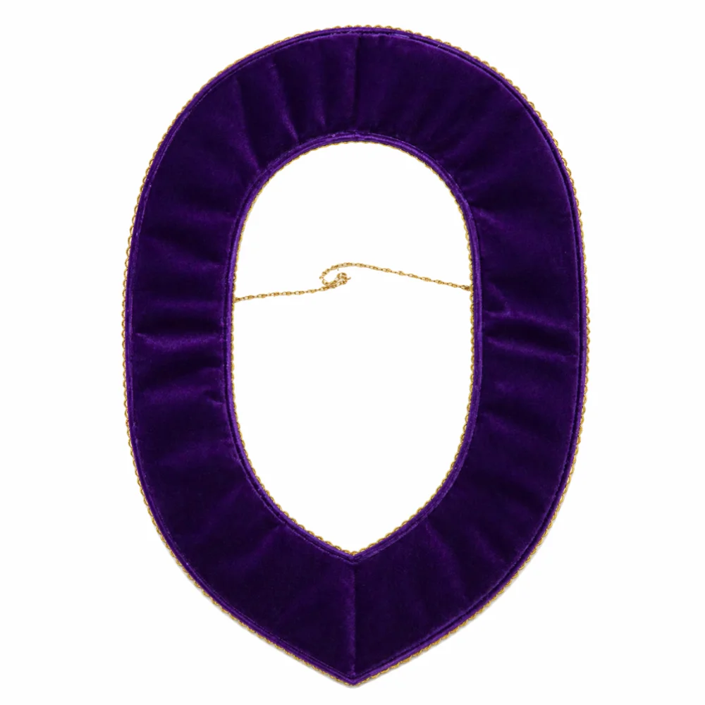 OES Chain Collar - Purple Velvet Double Rhinestones