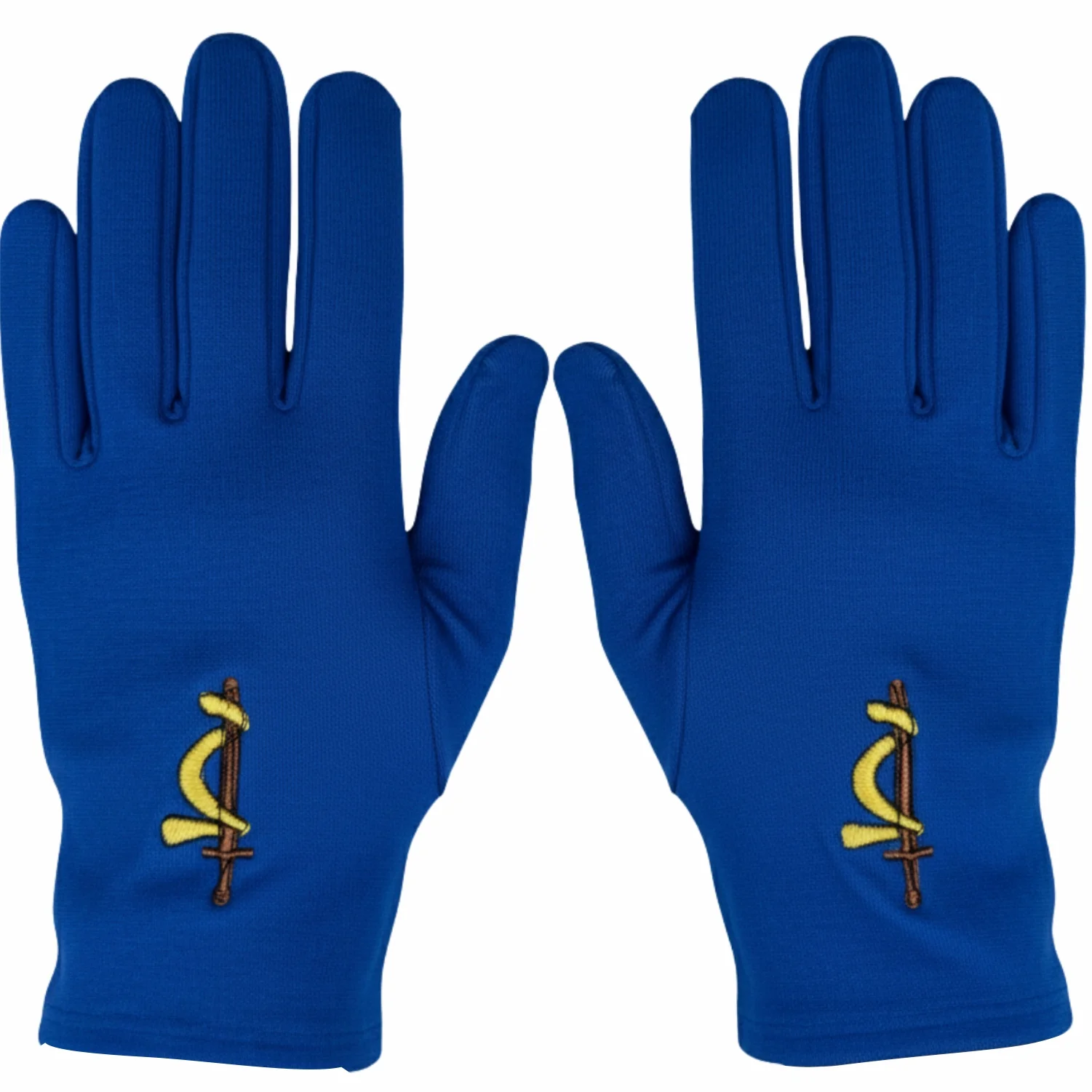 Masonic OES Cotton Gloves with Ruth Emblem in Blue Color