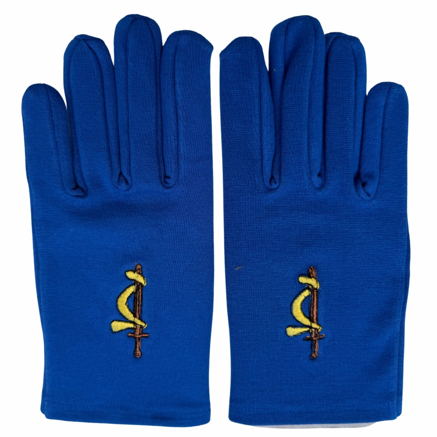 Masonic OES Cotton Gloves with Ruth Emblem in Blue Color
