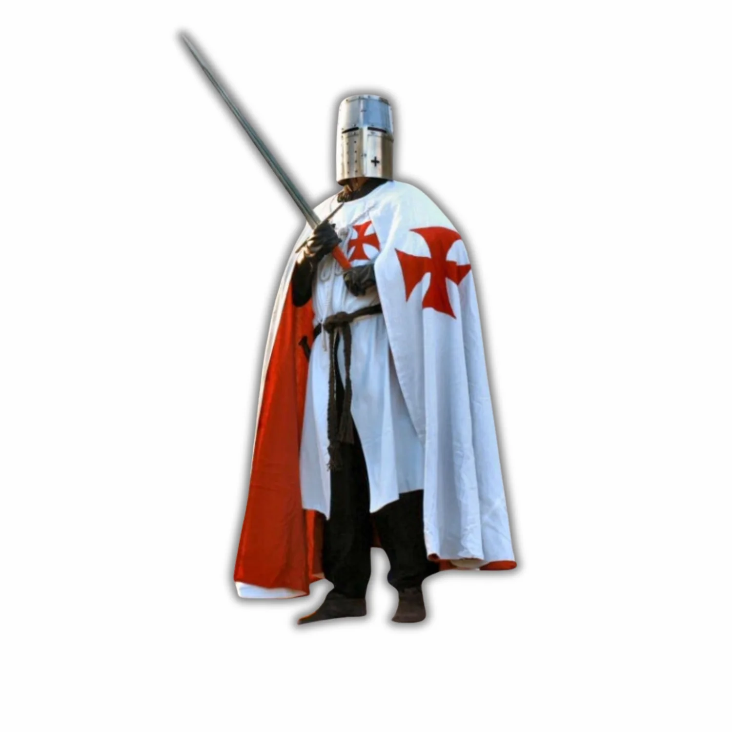 Knight Templar Cape with Tabard – Authentic Medieval Crusader Set