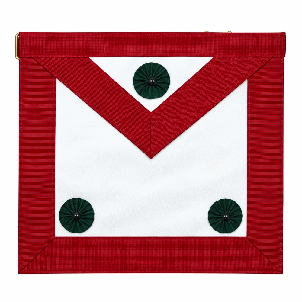 Knight Masons Apron - Maroon Moire