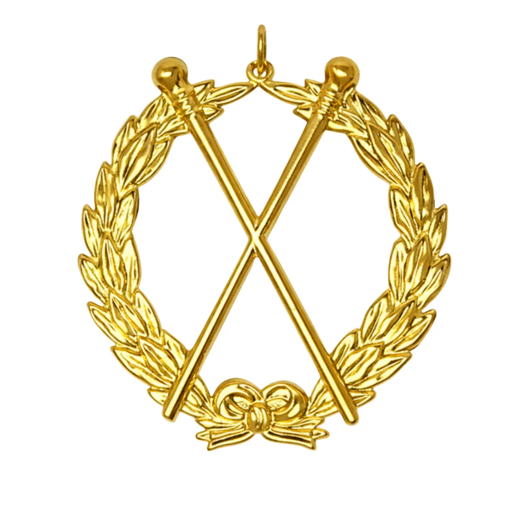 Grand Master of Ceremonies Blue Lodge Officer Collar Jewel Gold Metal
