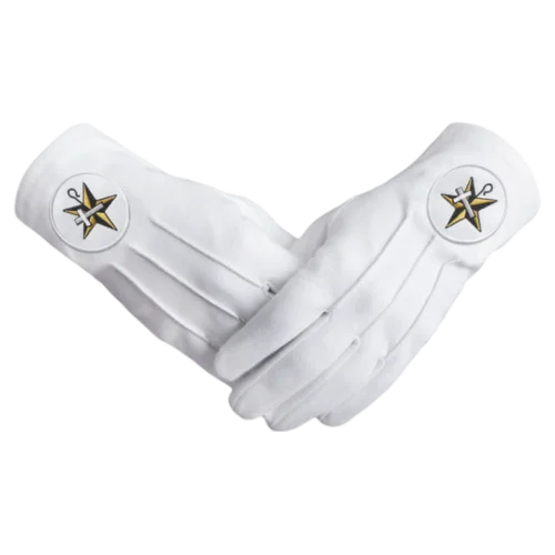 The Order Of The White Shrine Of Jerusalem Gloves - with White Patch