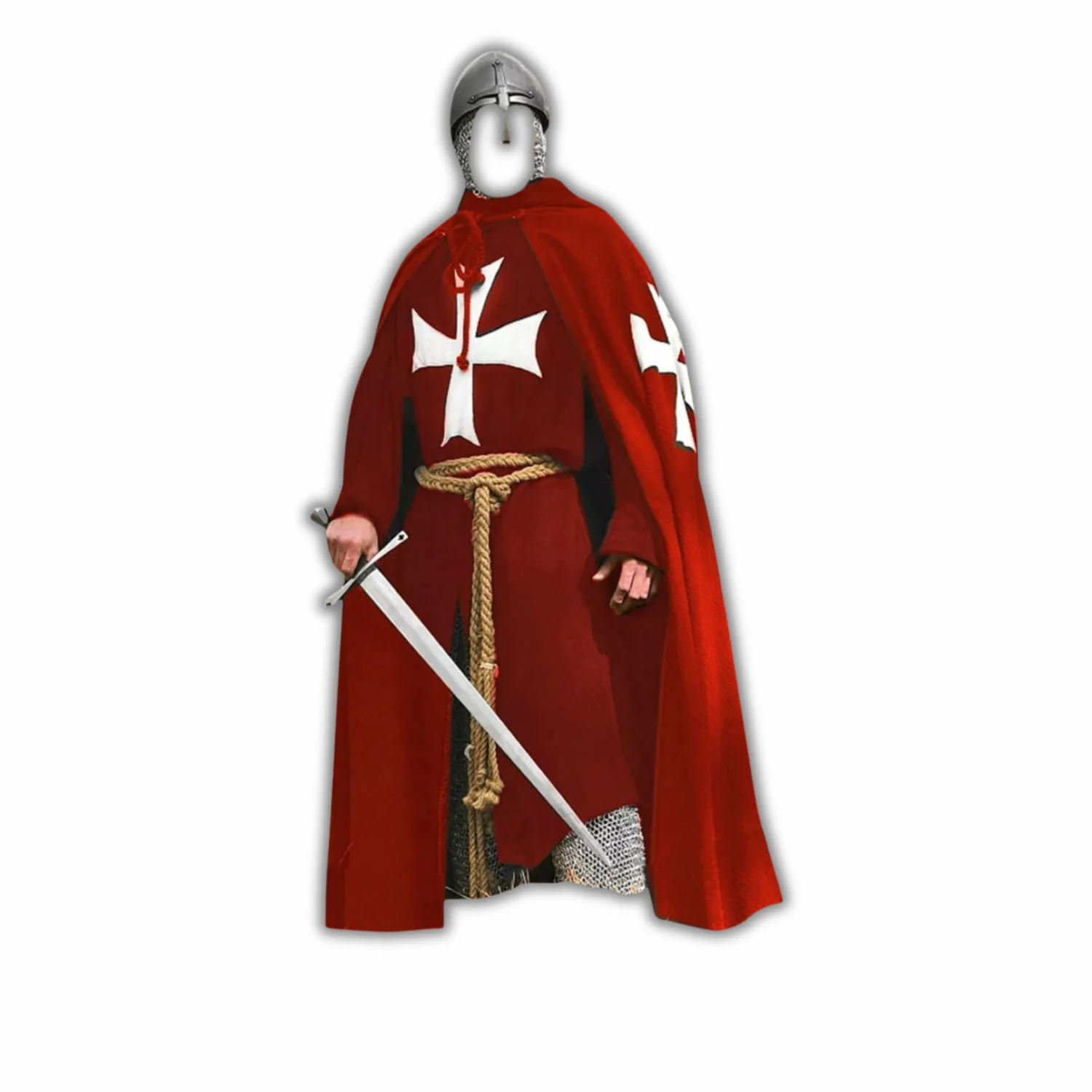 Knight Templar Medieval Tunic & Cloak
