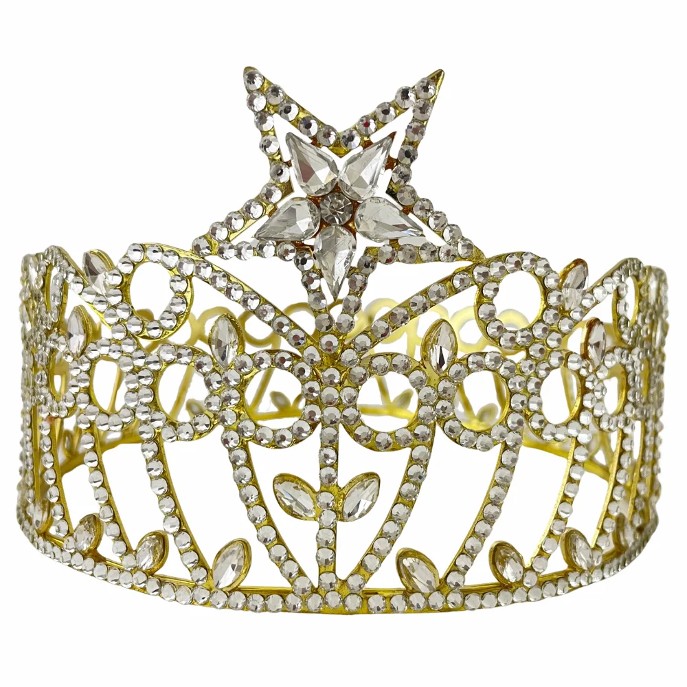 Masonic Associate Silver Star Crown – Gold Tone, Full Head Style