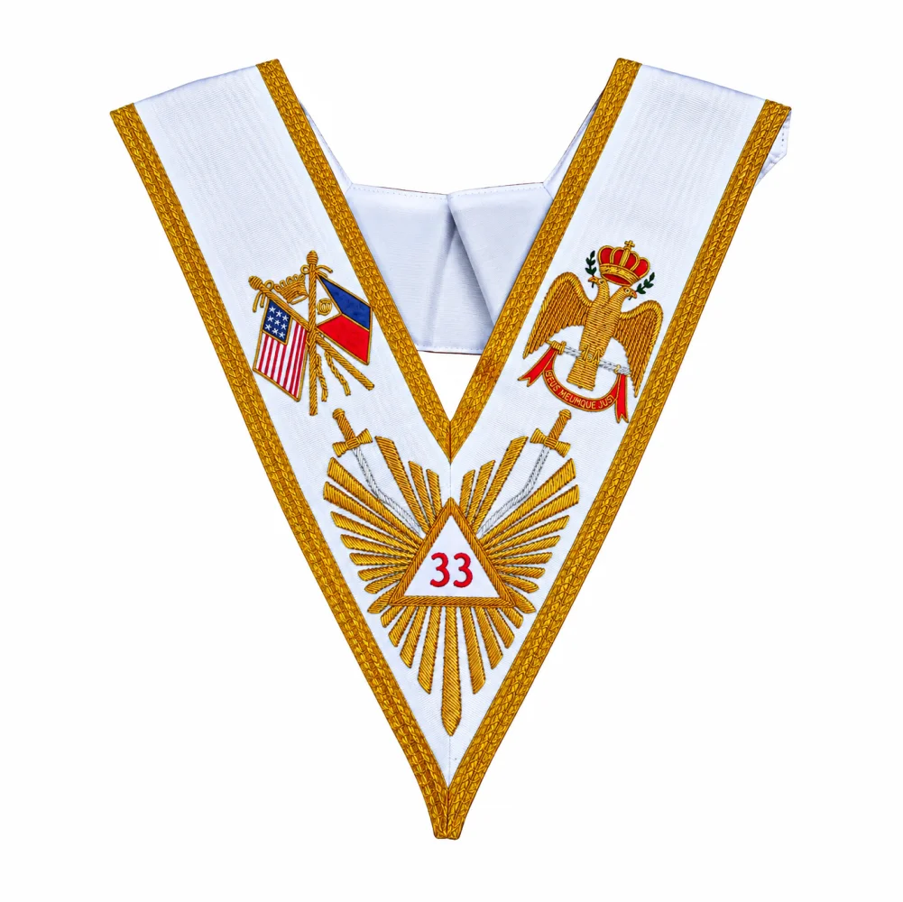 Scottish Rite 33rd Degree Apron with Collar