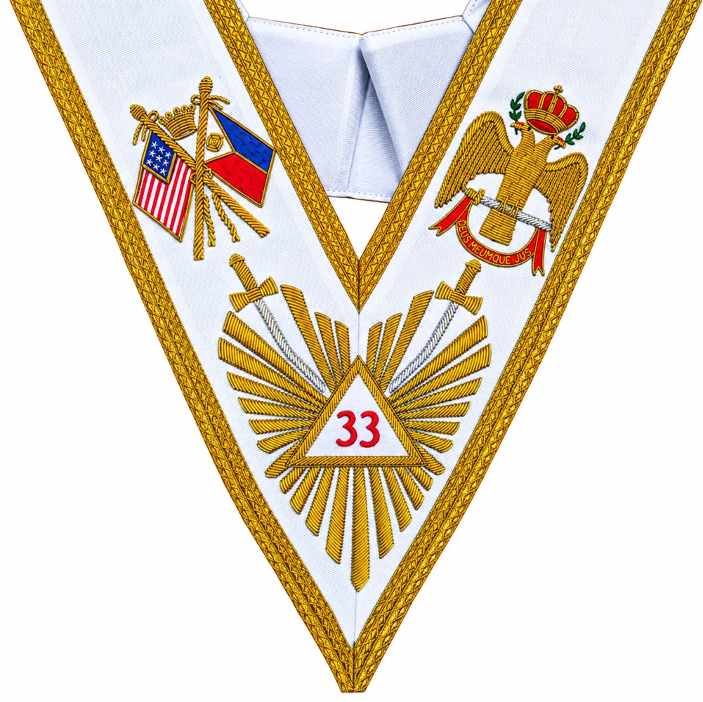 Scottish Rite 33rd Degree Apron with Collar