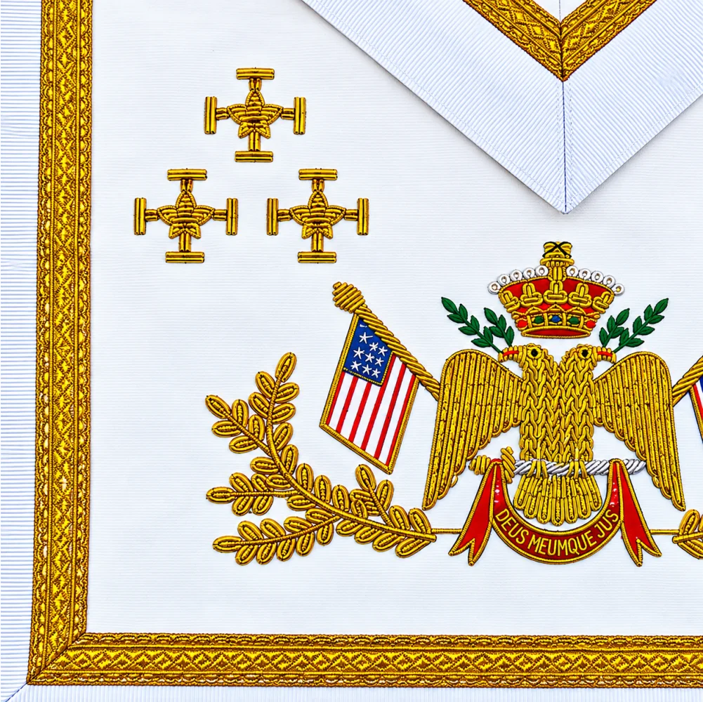 Scottish Rite 33rd Degree Apron with Collar