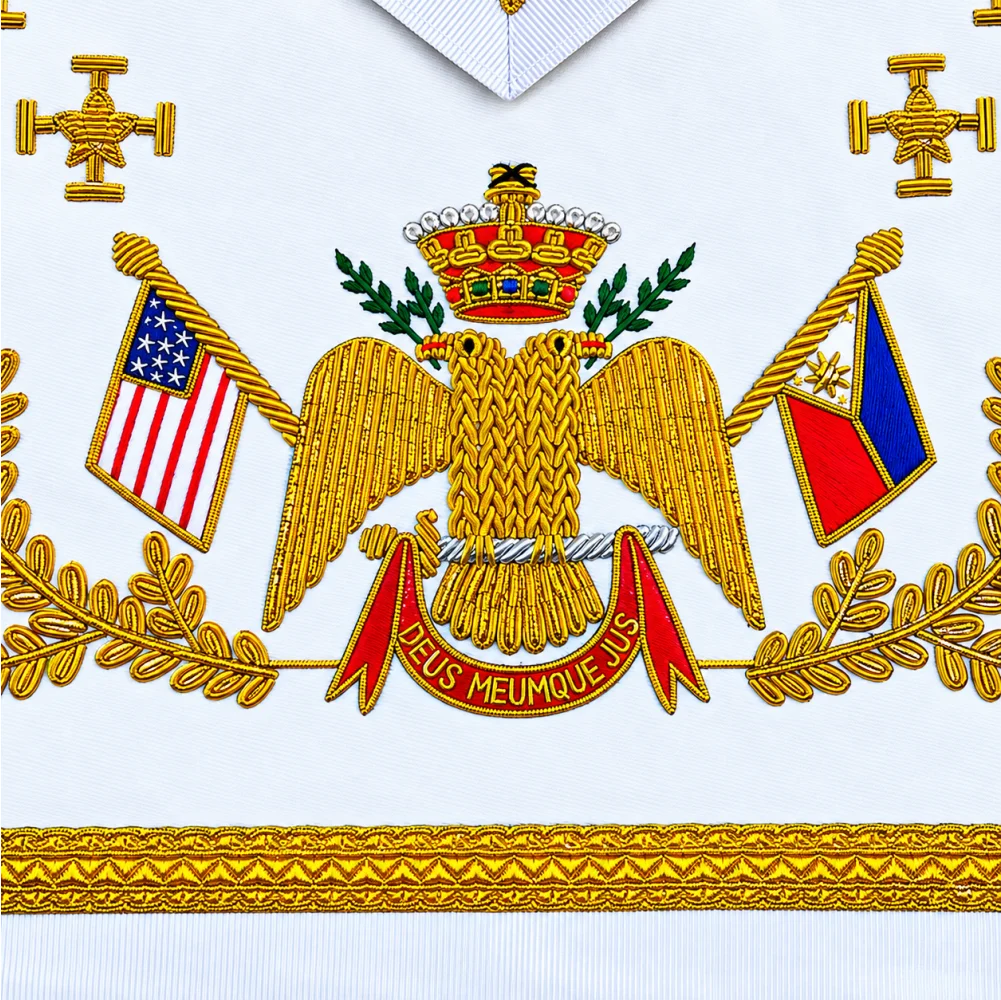 Scottish Rite 33rd Degree Apron with Collar