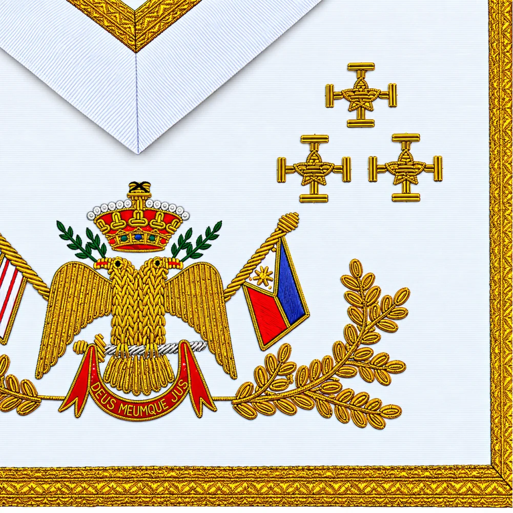 Scottish Rite 33rd Degree Apron with Collar