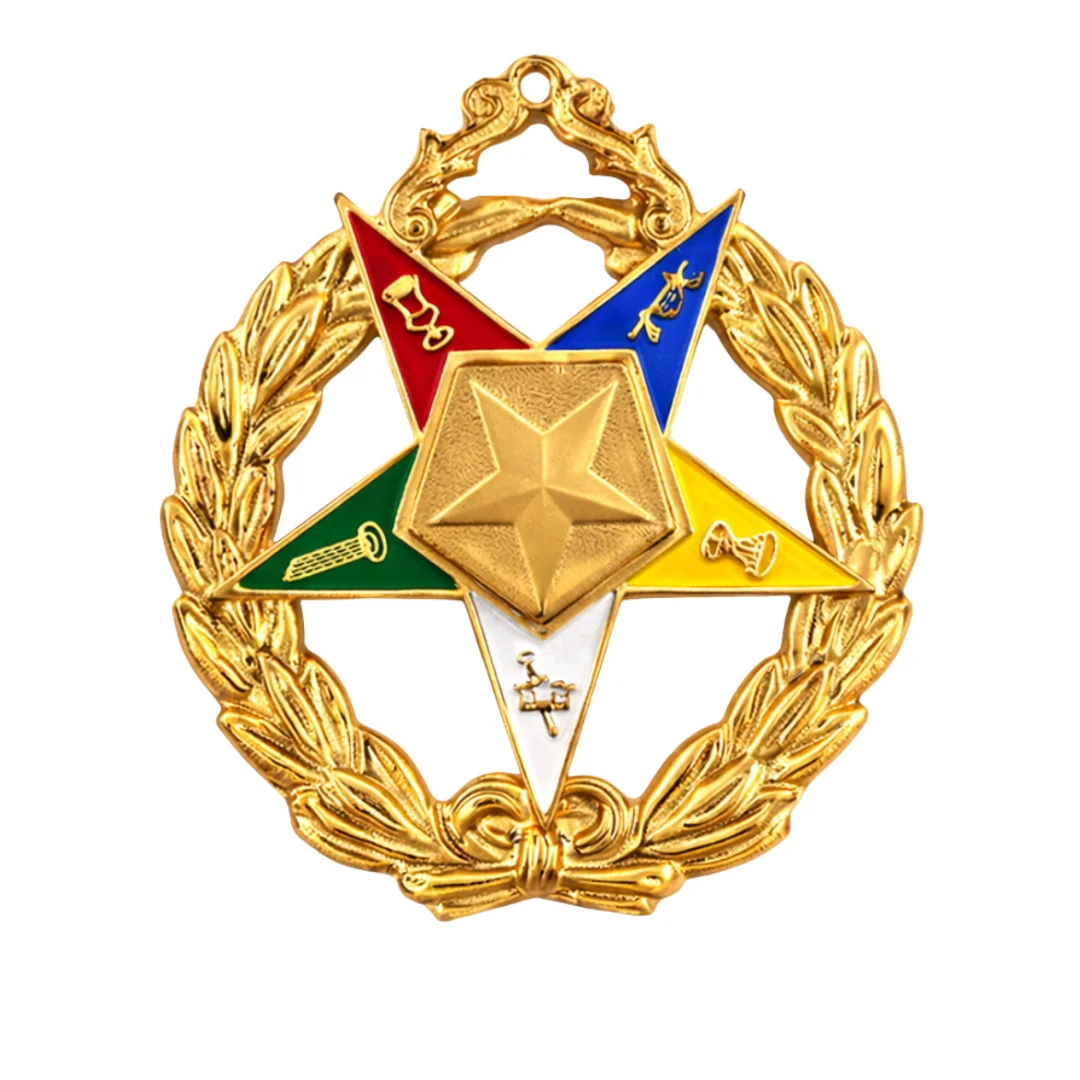 Grand Associate Patron OES Officer Collar Jewel - Gold Plated