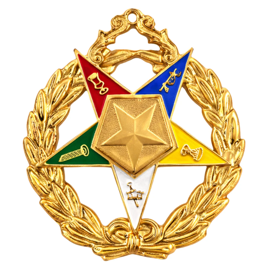 Grand Associate Patron OES Officer Collar Jewel - Gold Plated