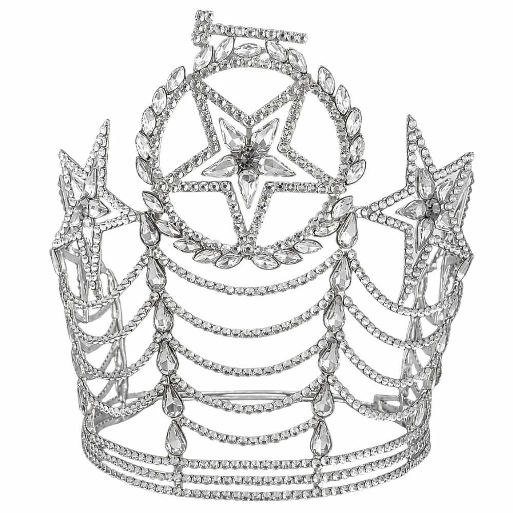 OES Grand Worthy Matron Crown – Taller Style Silver Tone