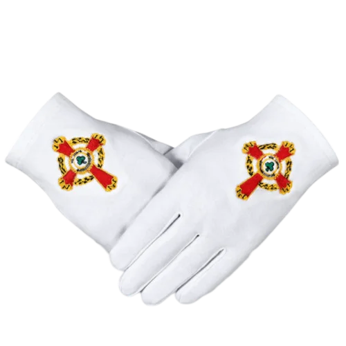 Knight Commander of the Court of Honour Scottish Rite Gloves - White