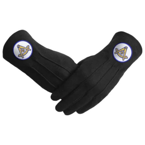 Past Master Blue Lodge California Regulation Gloves + Blue Borders