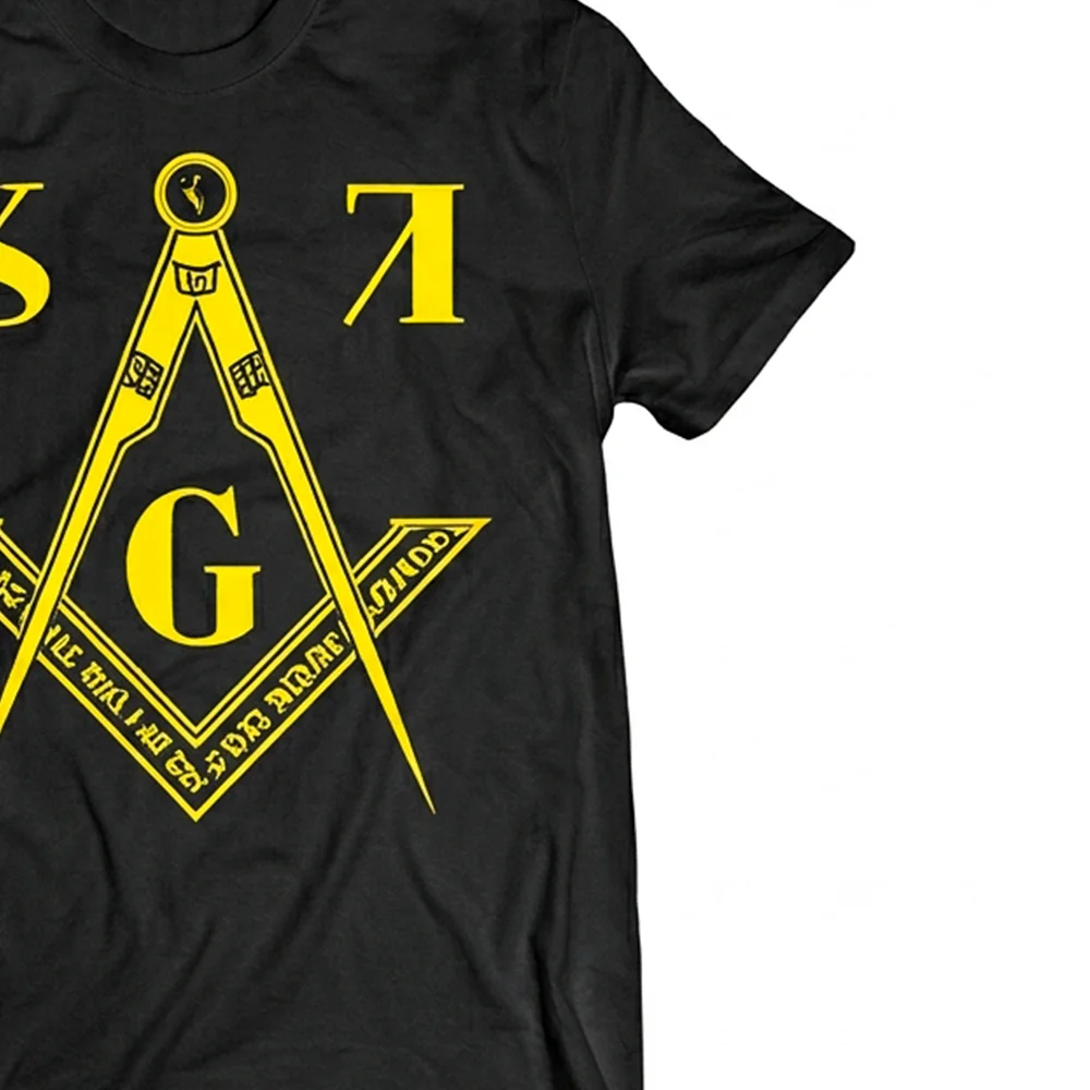 Custom Freemason T-Shirt with Square symbol artwork and S and 7 lettering for lodge members.