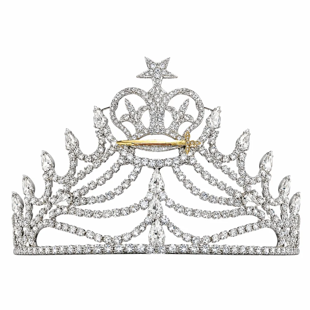 Amaranth Crown Silver Tone, Masonic Amaranth Crown with Case