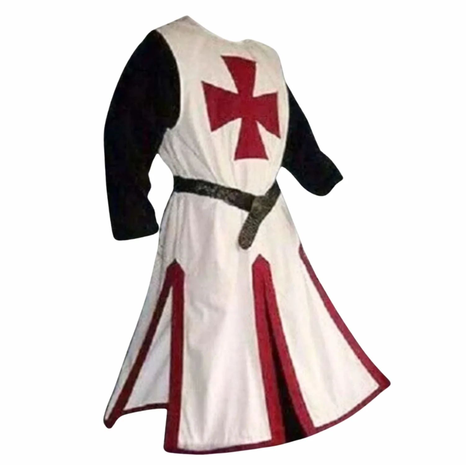 Knights Templar Costume Cloak & Medieval Surcoat Tunic for Men