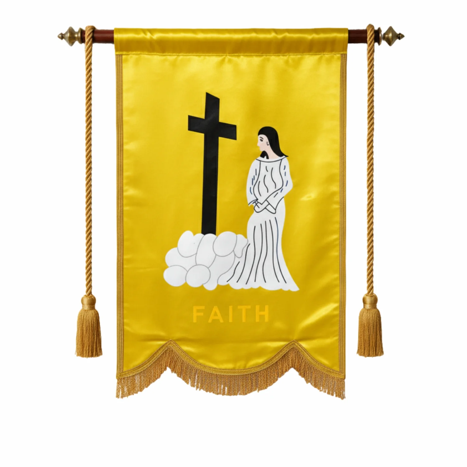 Faith Order Of The Amaranth Banner – Printed with Gold Braid & Fringe