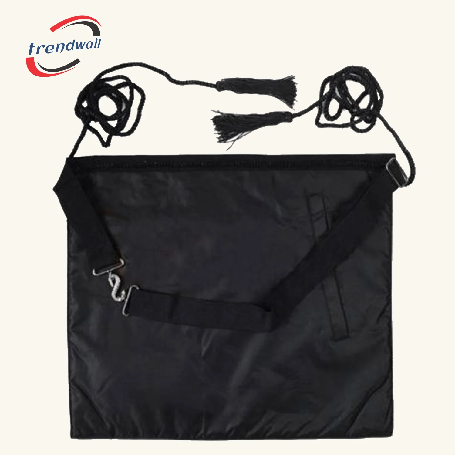 Officers Blue Lodge Funeral Apron - Moire Ribbon Machine Embroidery