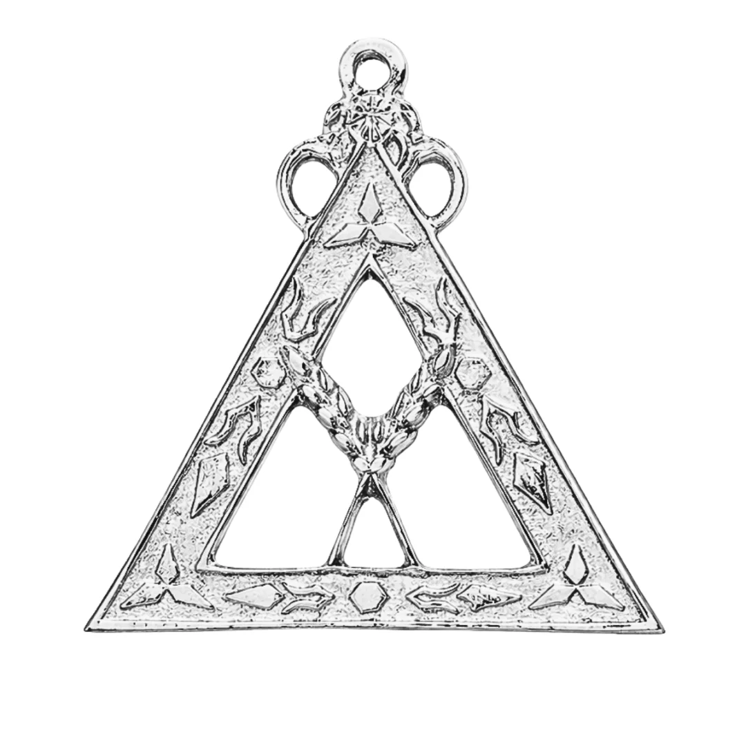 Secretary Blue Lodge Officer Collar Jewel - Silver Metal