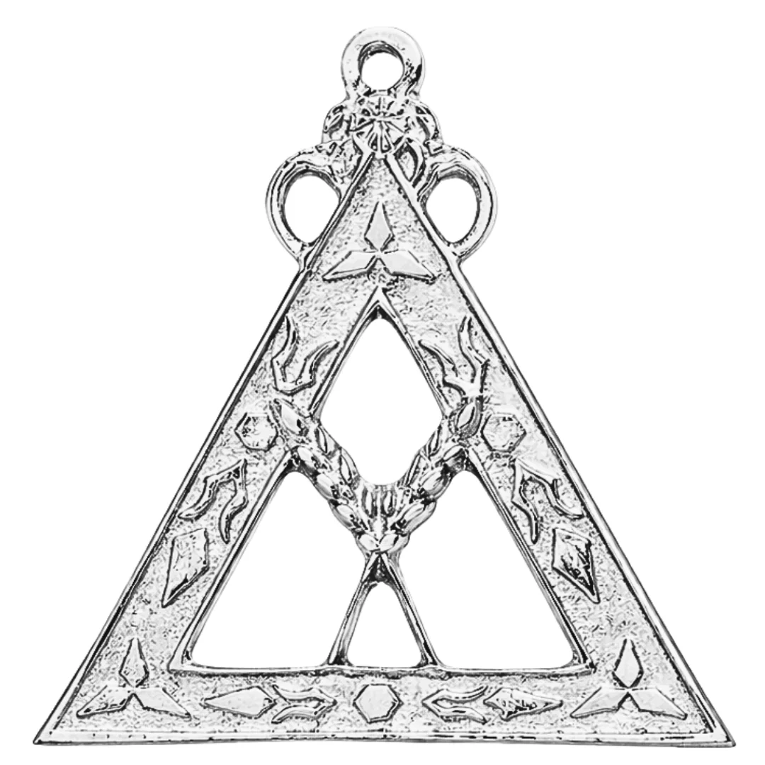 Secretary Blue Lodge Officer Collar Jewel - Silver Metal