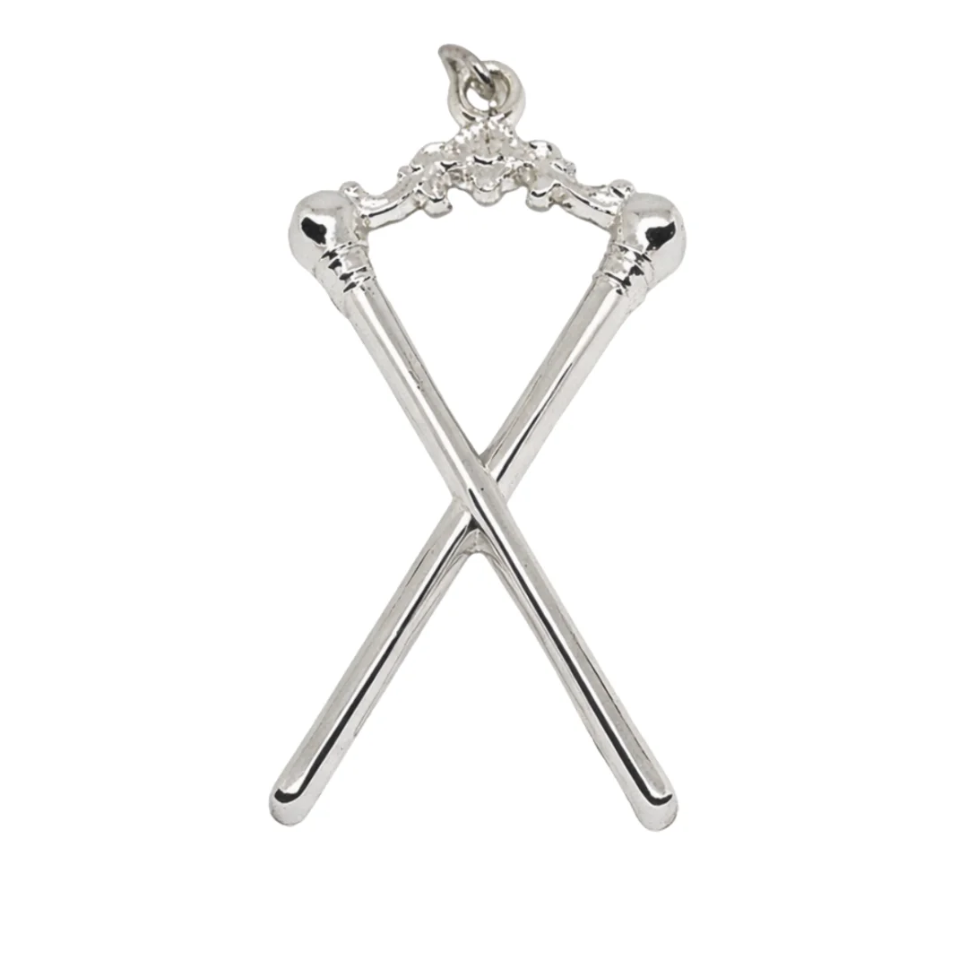 Master of Ceremonies Blue Lodge Officer Collar Jewel - Silver Metal